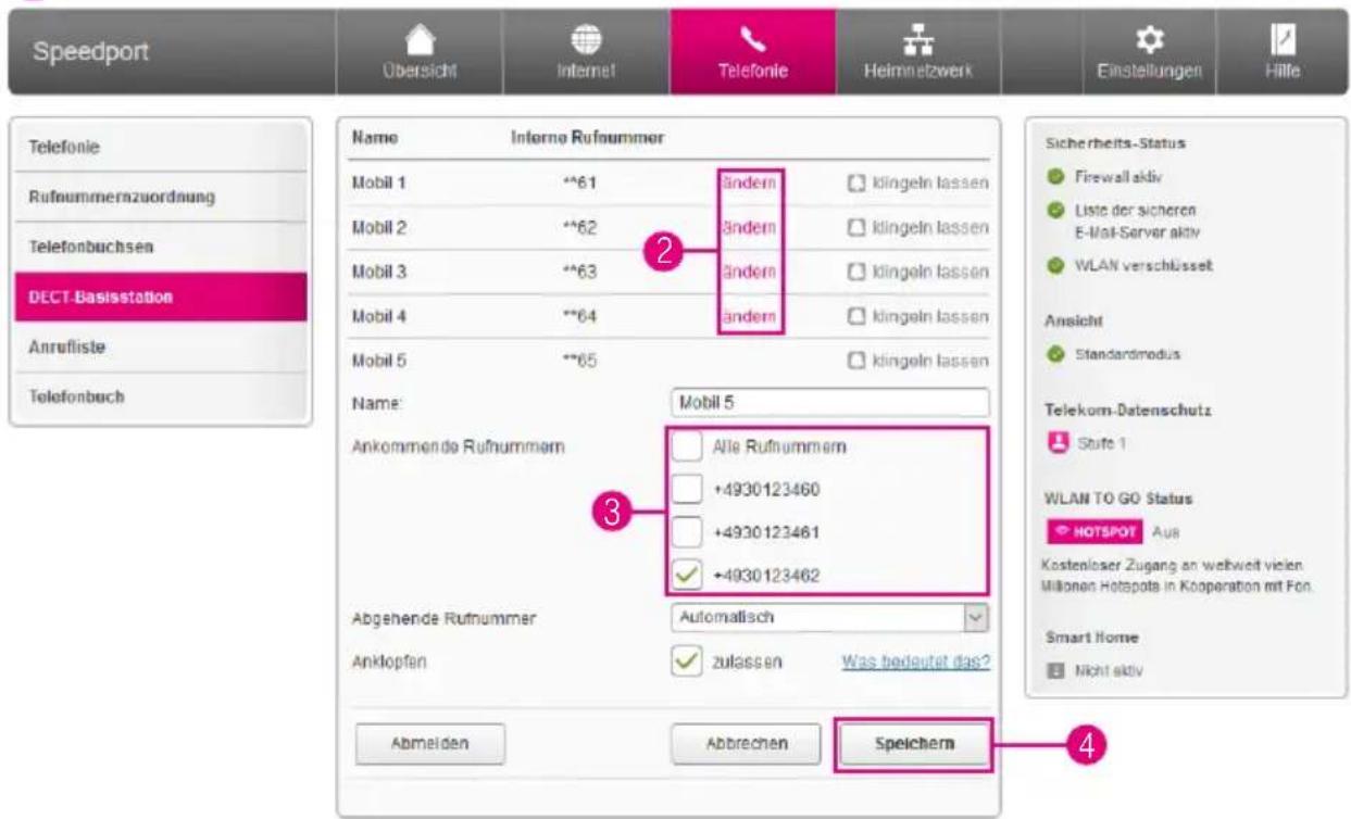 T-Mobile Speedport Smart 2 - (Ankommende Rufnummer) - 1