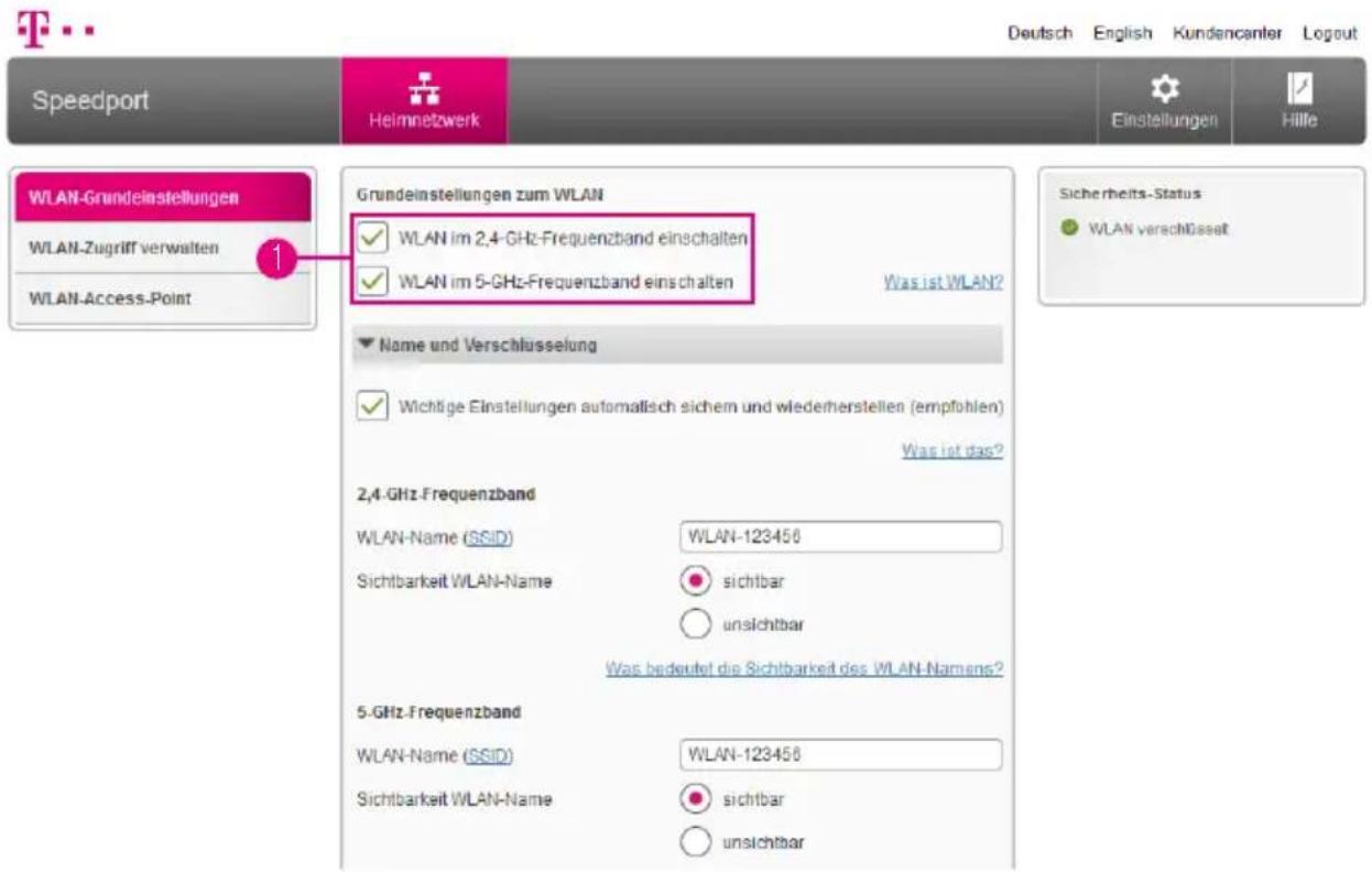T-Mobile Speedport Smart 2 - Speedport als WLAN-Access-Point verwenden (Fortsetzung) - 1