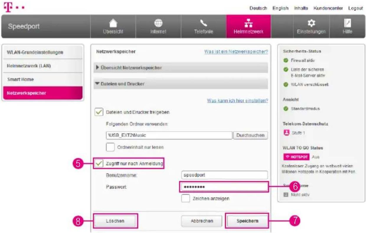 T-Mobile Speedport Smart 2 - Dateien und Drucker im Heimnetzwerk freigeben (Fortsetzung) - 1