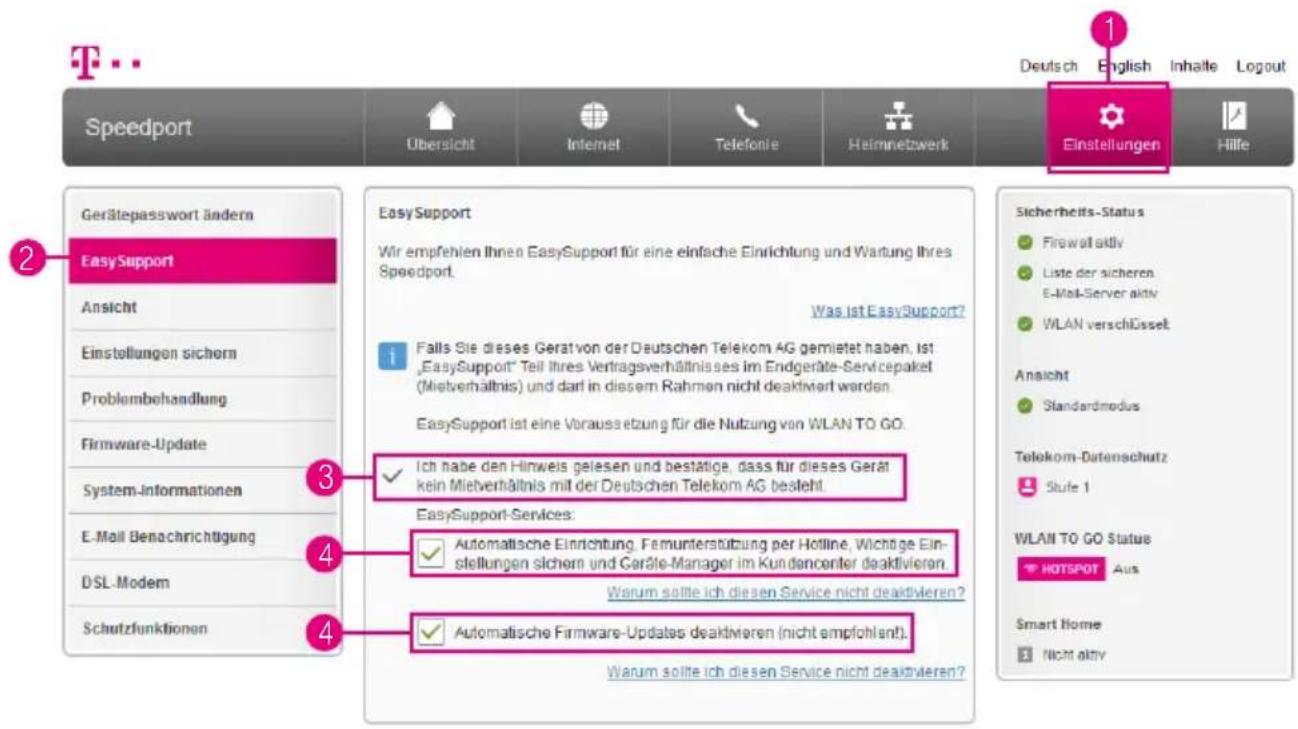 T-Mobile Speedport Smart 2 - EasySupport - Ausschalten - 1