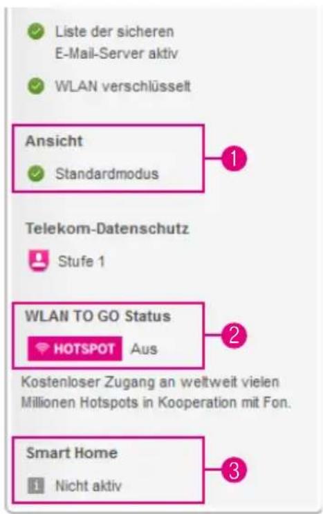 T-Mobile Speedport Smart 2 - Übersicht (Ansicht, WLAN TO GO und Smart Home) - 1