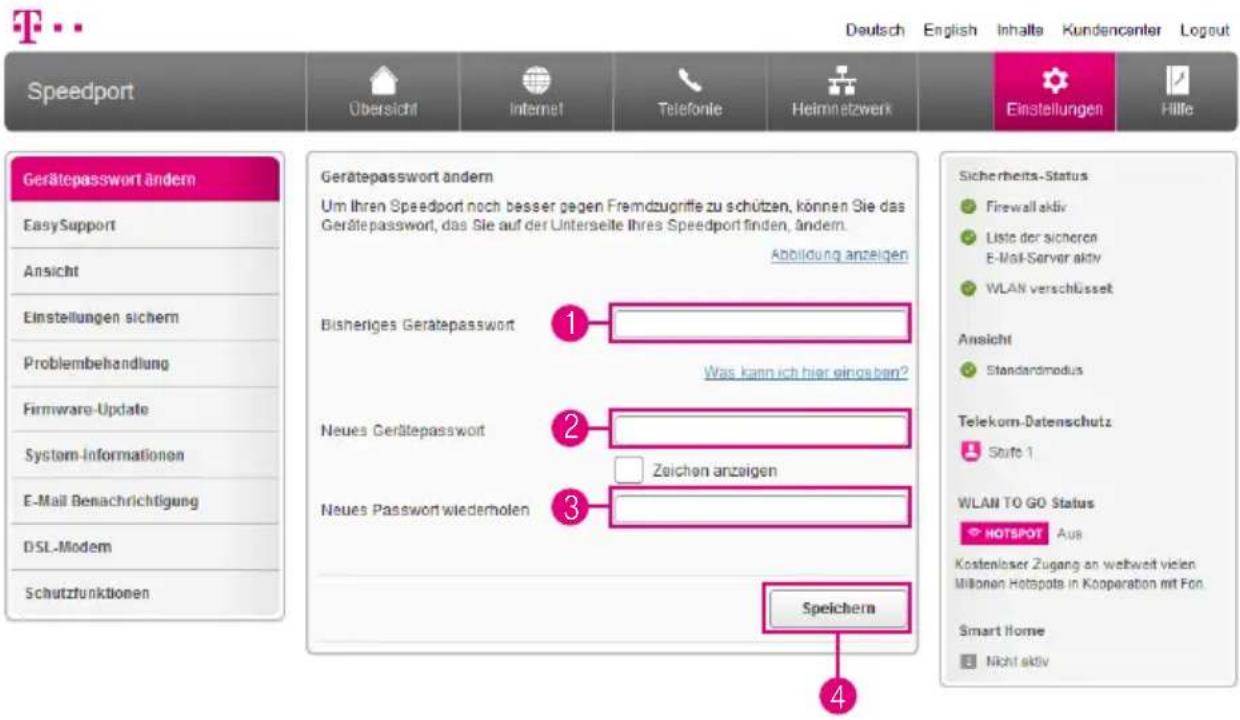 T-Mobile Speedport Smart 2 - Gerätepasswort ändern - 1