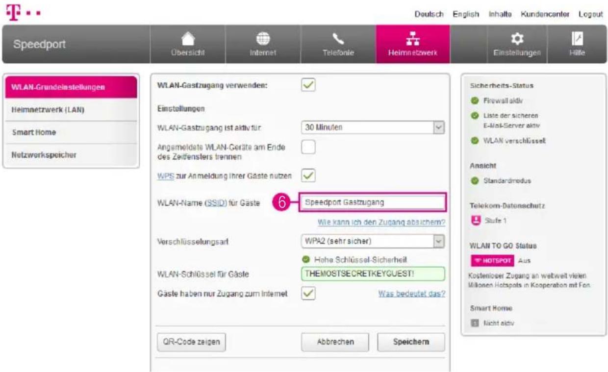 T-Mobile Speedport Smart 2 - WLAN-Gastzugang einrichten (Fortsetzung) - 1