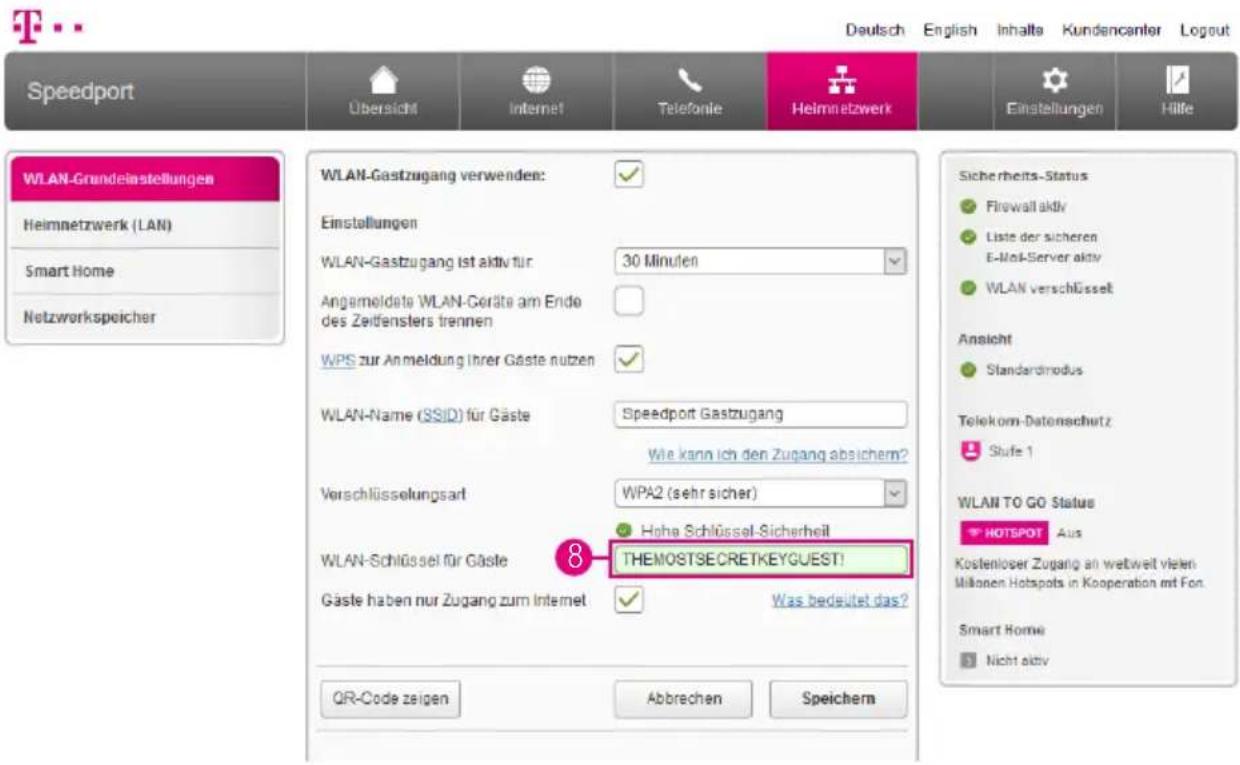 T-Mobile Speedport Smart 2 - WLAN-Gastzugang einrichten (Fortsetzung) - 1