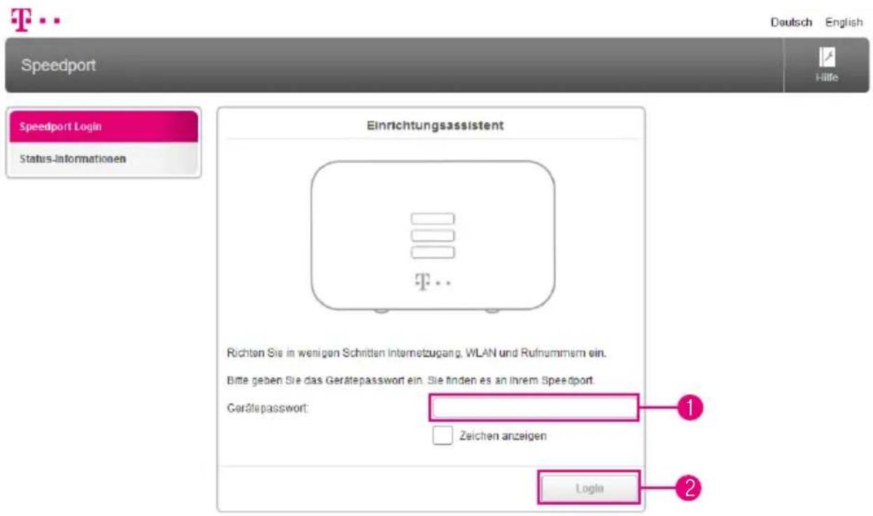 T-Mobile Speedport Smart 2 - Einrichtung beginnen - 1