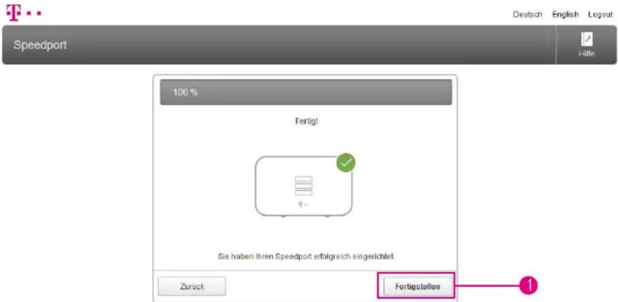 T-Mobile Speedport Smart 2 - Einrichtung abschließen - 1