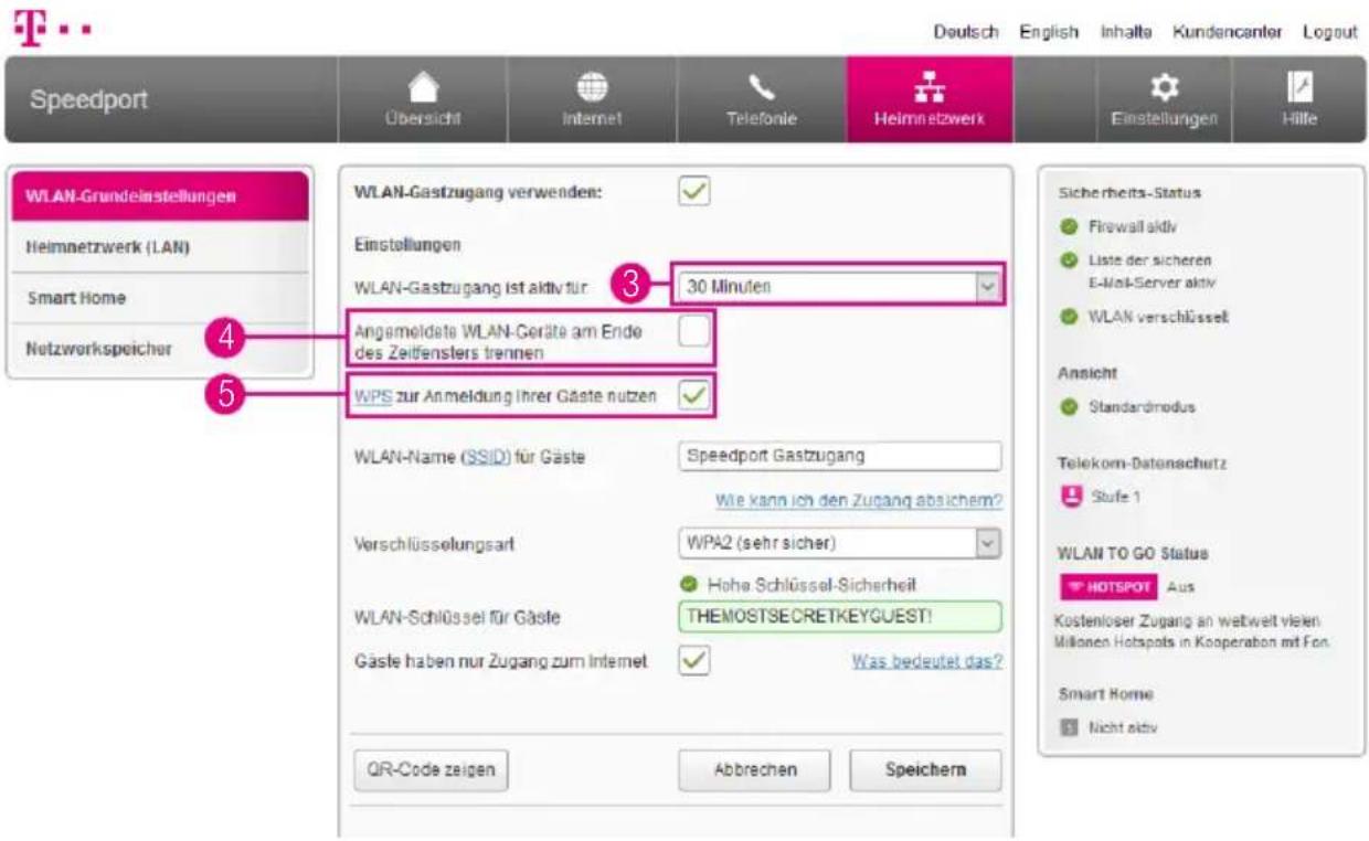 T-Mobile Speedport Smart 2 - WLAN-Gastzugang einrichten (Fortsetzung) - 1