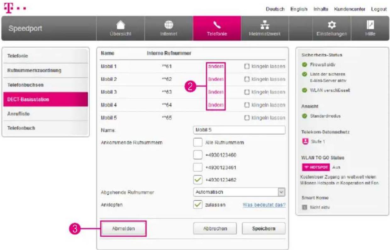 T-Mobile Speedport Smart 2 - Schnurlostelefon (Speedphone) abmelden - 1