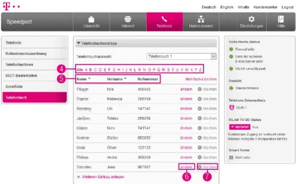 T-Mobile Speedport Smart 2 - Telefonbucheintrag anlegen (Fortsetzung) - 1