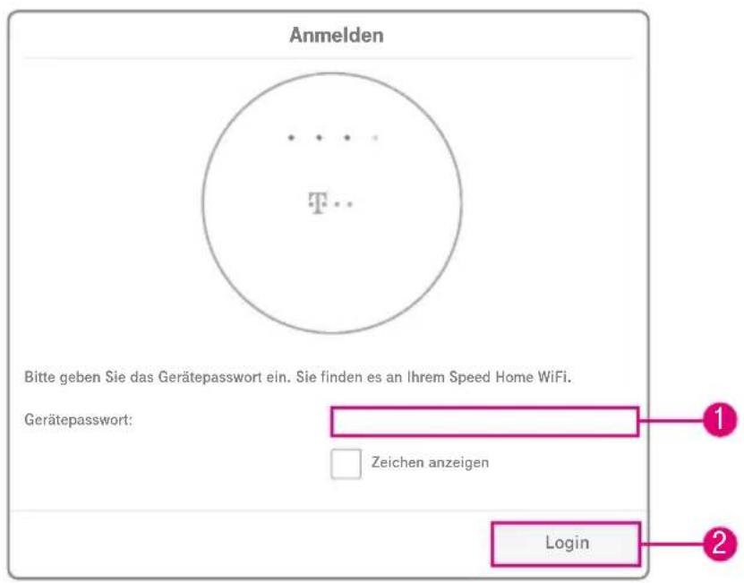 T-Mobile Speed Home WiFi - Auf Benutzeroberfläche anmelden - 1