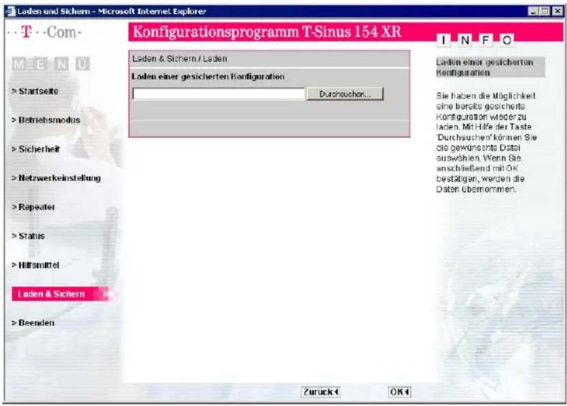 T-Mobile Sinus 154 XR - Sicherung laden - 1