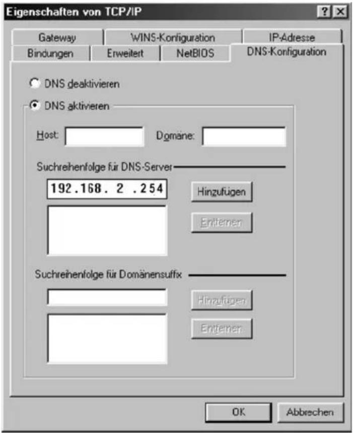 T-Mobile Sinus 154 XR - - Öffnen Sie das Register DNS-Konfiguration. - 1