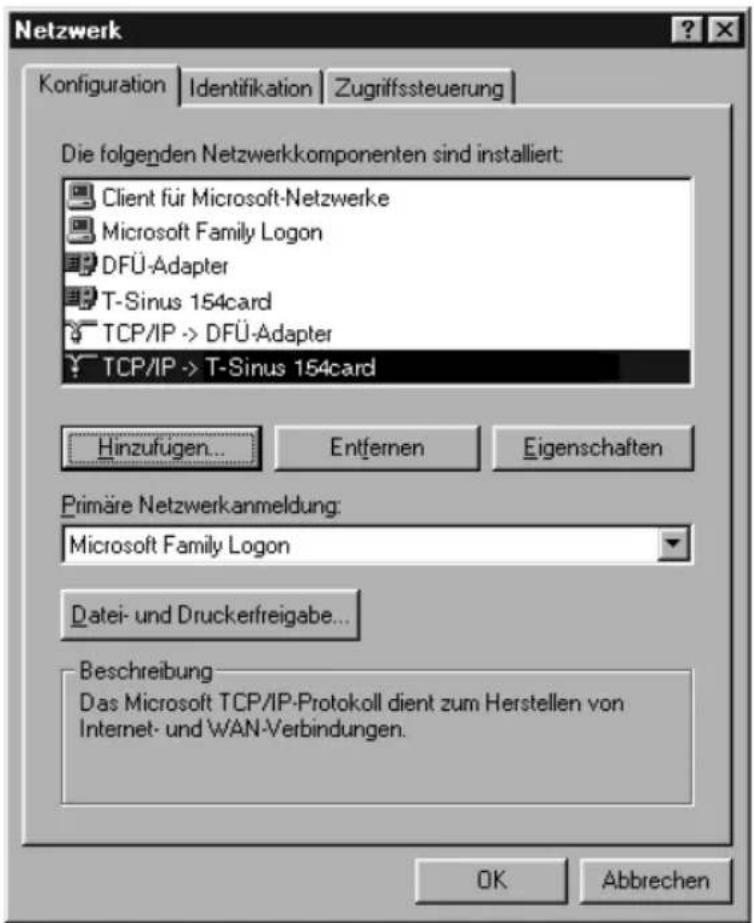 T-Mobile Sinus 154 XR - Unter Windows® 98 SE, ME - 2
