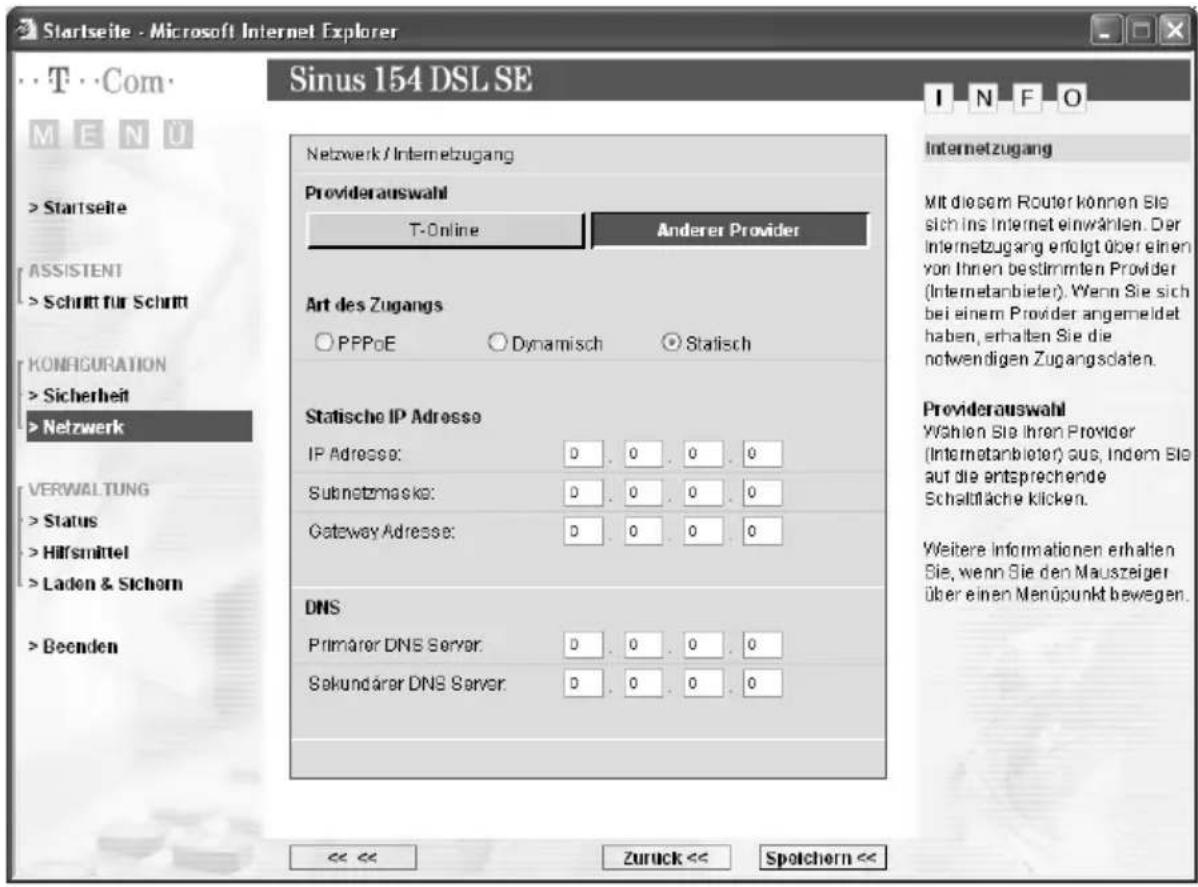 T-Mobile Sinus 154 DSL SE - Internet-Zugang mit statischer IP-Adresse - 1