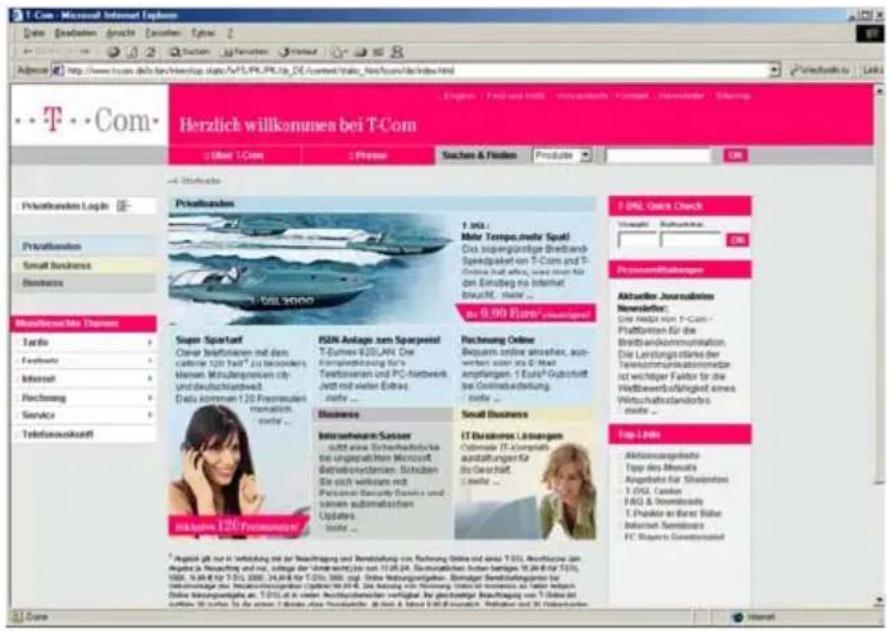 T-Mobile Sinus 1054 DSL - Prüfen: Webseite aufrufen - 1