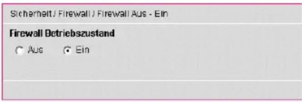 T-Mobile Sinus 1054 DSL - Firewall ein-/ausschalten - 1