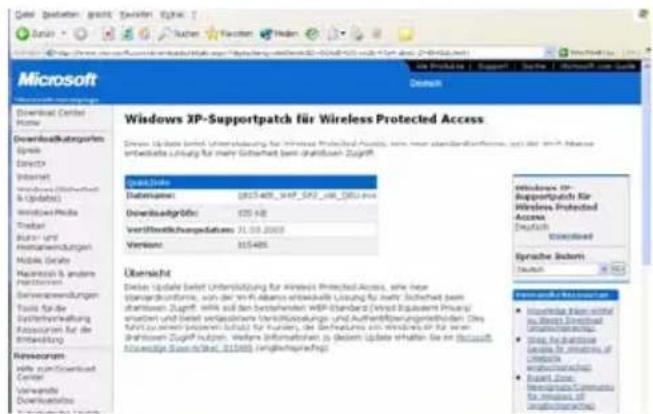 T-Mobile Sinus 1054 DSL - WPA und Windows XP - 2