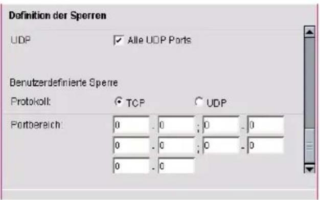 T-Mobile Sinus 1054 DSL - Tabelle der Filter einrichten - 6