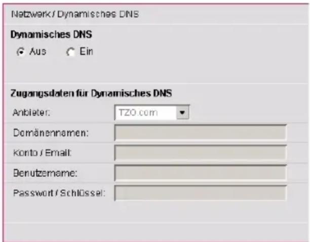 T-Mobile Sinus 1054 DSL - Dynamisches DNS Einstellung - 2