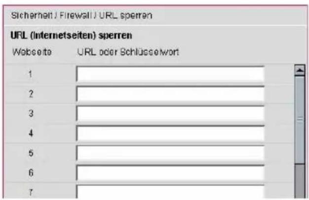 T-Mobile Sinus 1054 DSL - URL sperren - 1