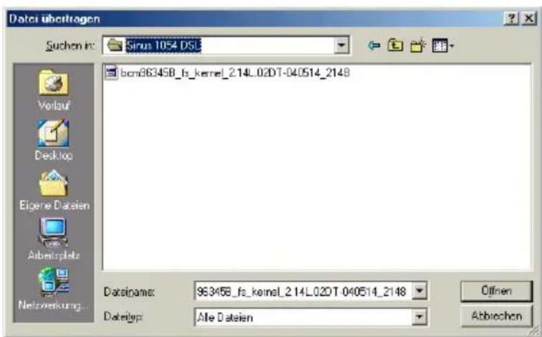 T-Mobile Sinus 1054 DSL - Firmware aktualisieren - 3