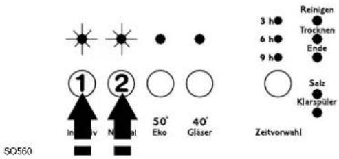 JUNO JSI3444E - Zum Abschalten der Kontrolllampe für den Klarspüler folgendermaßen vorgehen: - 1