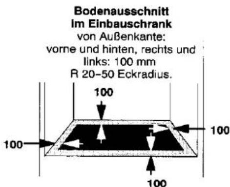 JUNO JGH510BFG - Ausschnitte im Einbauschrank - 3