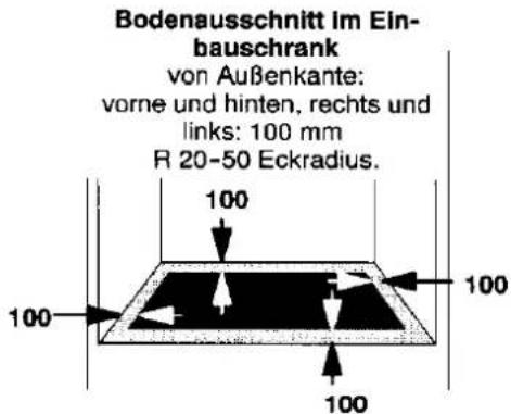 JUNO JGH410BFG - Ausschnitte im Einbauschrank - 1