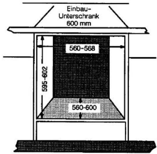 JUNO JEH300S - Einbaumaße - 1