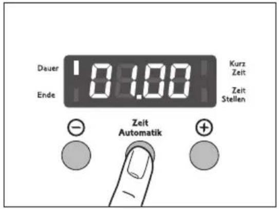 Dauer Ende 08.00 Kurz Zeit Zeit Stellen Zeit Automatik