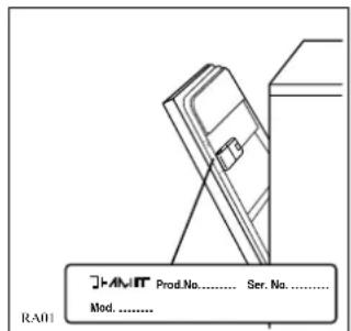 JAHMIT Prod.No...... Ser. No...... Mod.......
