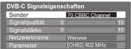 PANASONIC Viera TX-P50V10E - DVB-Signal überprüfen Signaleigenschaften - 3