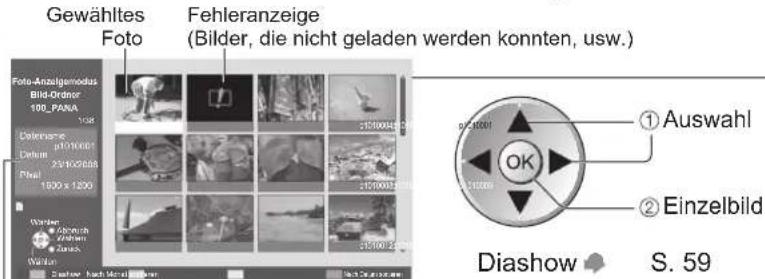 PANASONIC Viera TX-P50V10E - Wählen Sie die Datei vom anzuzeigenden Miniaturbild aus. - 1