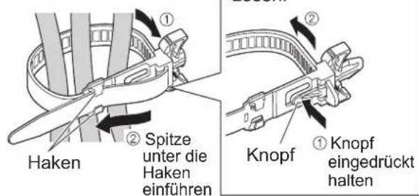 PANASONIC Viera TX-P50V10E - Gebrauch der Kabelklemmen - 3