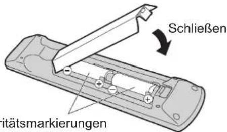 PANASONIC Viera TX-P50V10E - Einlegen / Entfernen der Batterien der Fernbedienung - 2