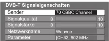 PANASONIC Viera TX-P50V10E - DVB-Signal überprüfen Signaleigenschaften - 4