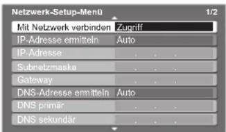 PANASONIC Viera TX-P50V10E - ② Wählen Sie „Mit Netzwerk verbinden“ aus und testen Sie die Verbindung - 1