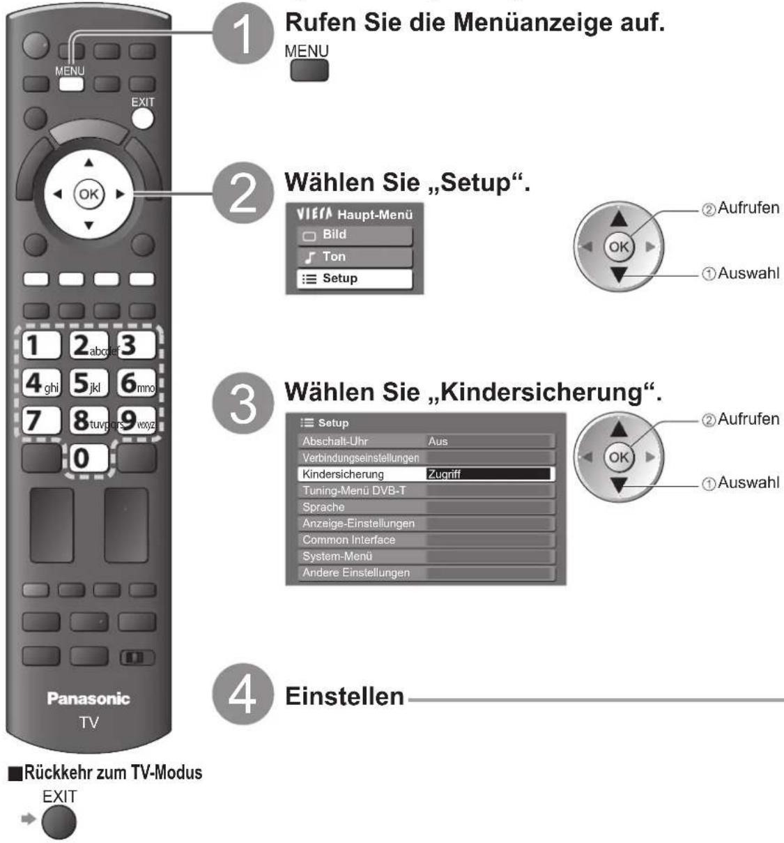 PANASONIC Viera TX-P50V10E - Kindersicherung - 1