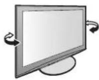 PANASONIC Viera TX-P50V10E - Einstellen des Bildschirms auf den gewünschten Winkel - 1