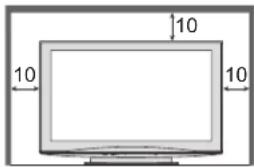 PANASONIC Viera TX-P50V10E - Für einen zur Wärmeabfuhr ausreichenden Freiraum im ■ Umfeld des Gerätes sorgen - 1