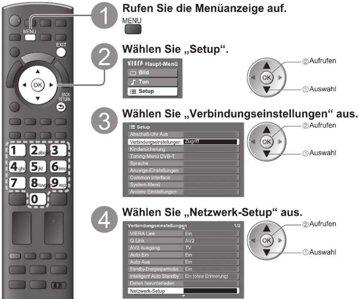 PANASONIC Viera TX-P50V10E - Netzwerk-Setup - 1