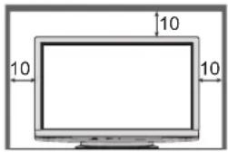PANASONIC Viera TX-P50G10E - ■ Für einen zur Wärmeabfuhr ausreichenden Freiraum im Umfeld des Gerätes sorgen - 1