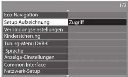 PANASONIC Viera TX-P42GTS31 - Wählen Sie [Setup Aufzeichnung] - 1