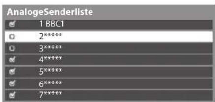 PANASONIC Viera TX-P42GTS31 - Sie können unerwünschte analoge Sender überspringen und analoge Sender bearbeiten [Senderliste] - 1