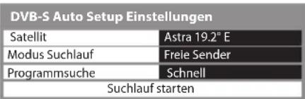 PANASONIC Viera TX-P42GTS31 - Stellen Sie den gewünschten Satelliten, Suchlaufmodus und Programmsuch-Modus ein. - 1