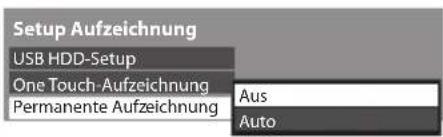 PANASONIC Viera TX-P42GT30J - Anhalten von „Permanente Aufzeichnung“ - 1