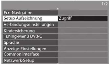 PANASONIC Viera TX-P42GT30J - Wählen Sie [Setup Aufzeichnung] - 1