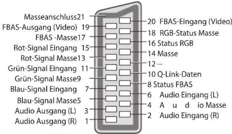 PANASONIC Viera TX-P42GT30J - AV1 SCART-Anschluss (RGB, VIDEO, Q-Link) - 1