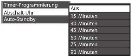 PANASONIC Viera TX-P42GT30J - Wählen Sie [Abschalt-Uhr], und stellen die Abschaltzeit in 15-Minutenschritten ein. - 1