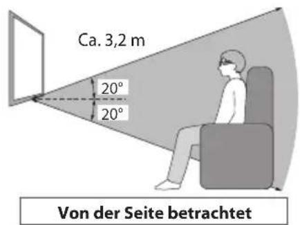 PANASONIC Viera TX-P42GT30J - Maximale Reichweite der aktiven 3D Shutterbrille - 2